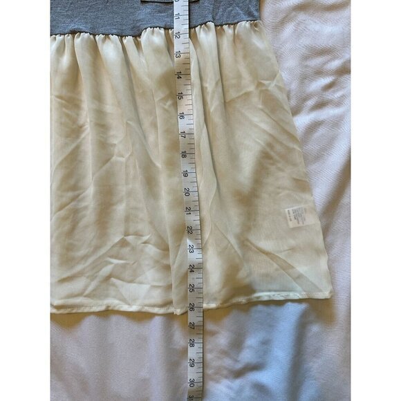 Haute Society Women's Contrast Tunic Top Sz S Gray White Cotton Poly Made In US - Picture 11 of 11